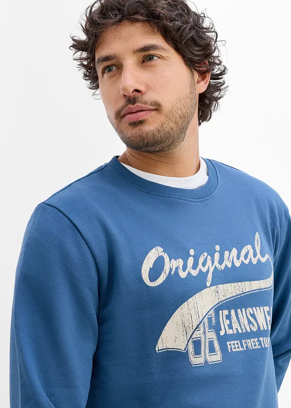 Sweatshirt i myk bomullsmiks (2-pack), bonprix