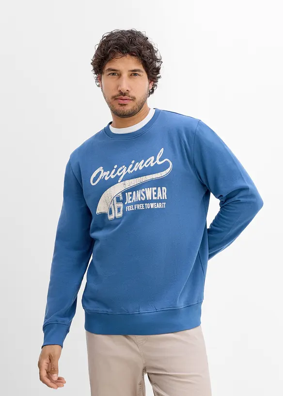 Sweatshirt i myk bomullsmiks (2-pack), bonprix
