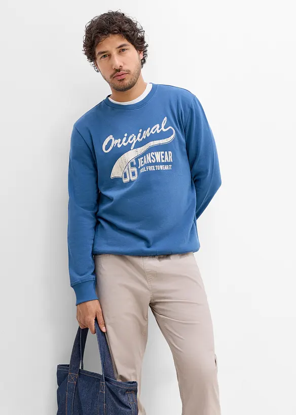 Sweatshirt i myk bomullsmiks (2-pack), bonprix