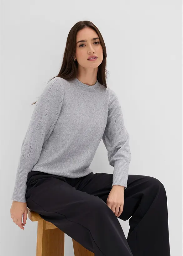 Genser med hullm&oslash;nster, bonprix