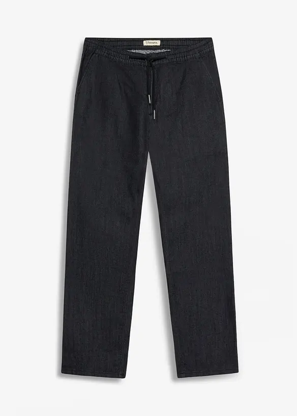 Lette Regular Fit pull on-jeans med stretchlinning, Straight, bonprix