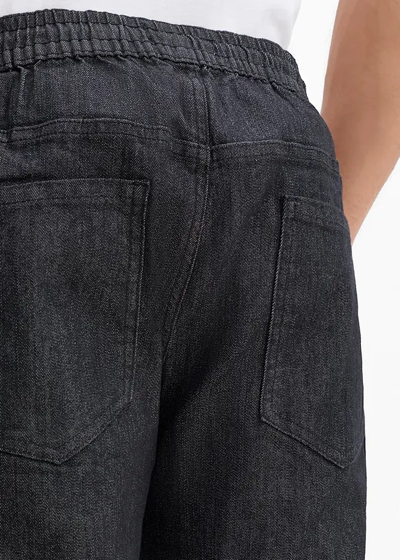 Lette Regular Fit pull on-jeans med stretchlinning, Straight, bonprix
