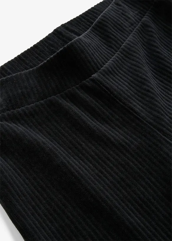 Utsvingt leggings i kordfl&oslash;yel, bonprix