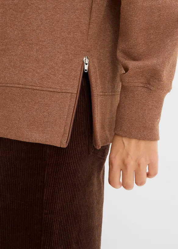 Sweatshirt i bomullsmiks, bonprix