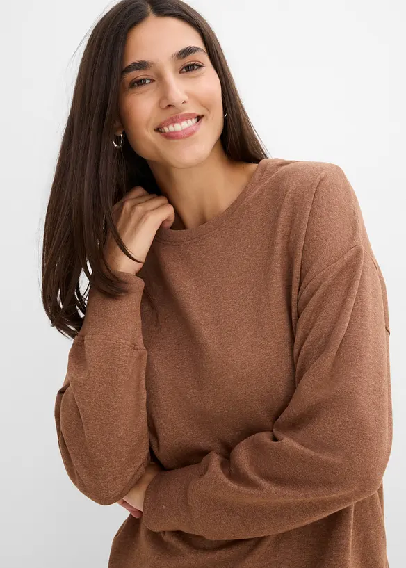 Sweatshirt i bomullsmiks, bonprix