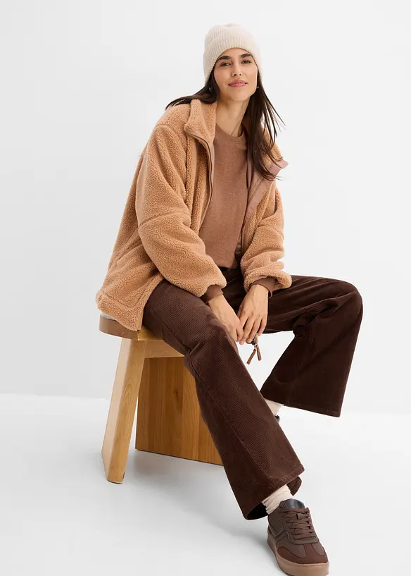 Sweatshirt i bomullsmiks, bonprix