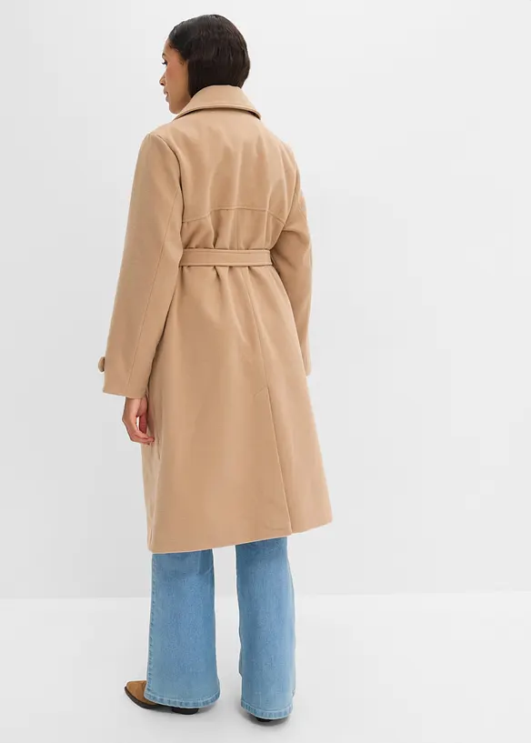 Vinter-trenchcoat i ullstil, bonprix