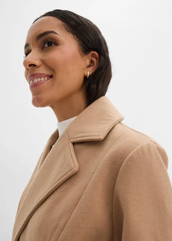 Vinter-trenchcoat i ullstil, bonprix