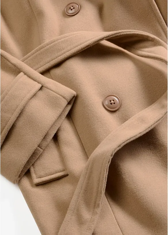Vinter-trenchcoat i ullstil, bonprix