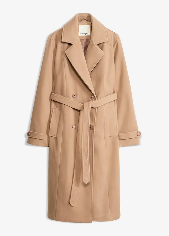 Vinter-trenchcoat i ullstil, bonprix