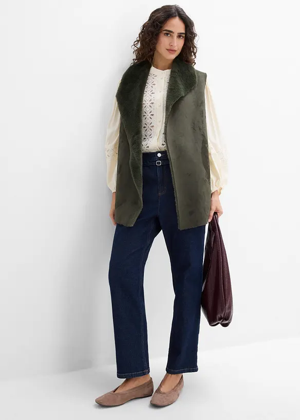 Vest i fuskepels, bonprix