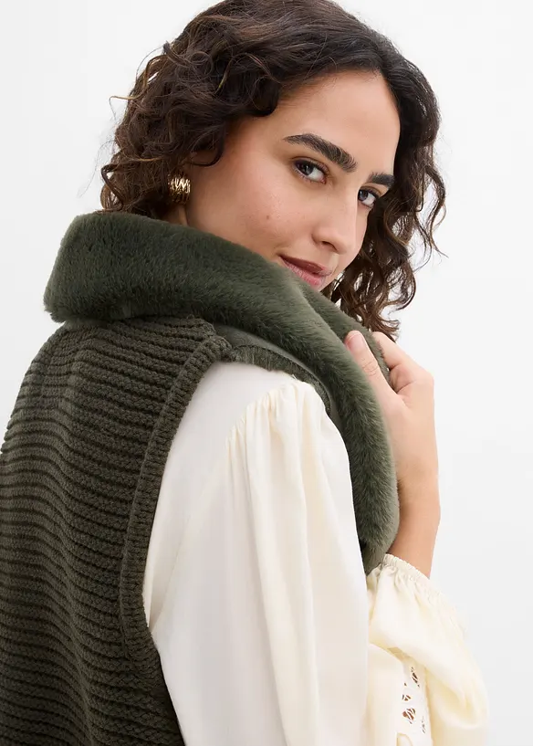 Vest i fuskepels, bonprix