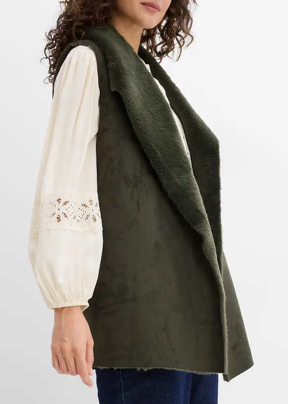 Vest i fuskepels, bonprix