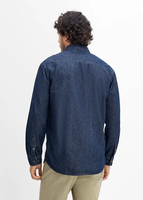 Denimskjorte i 100% bomull, bonprix