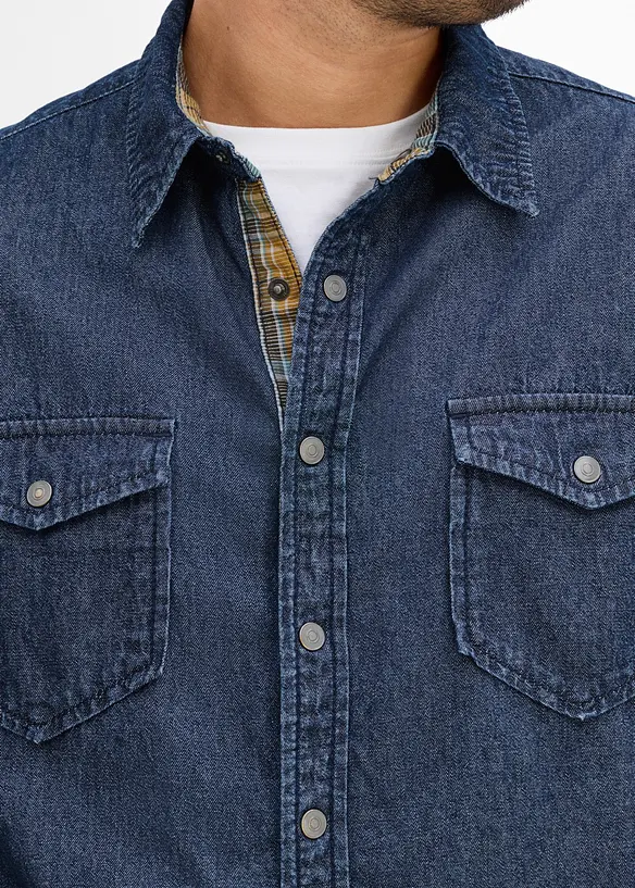 Denimskjorte i 100% bomull, bonprix