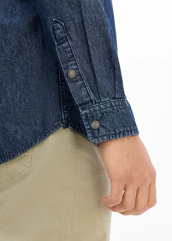 Denimskjorte i 100% bomull, bonprix
