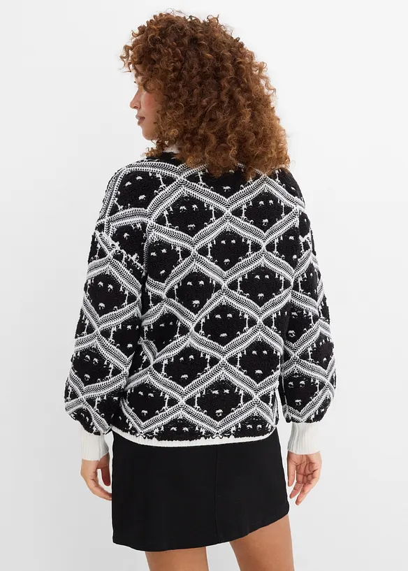 Strikket genser i boxy modell, bonprix
