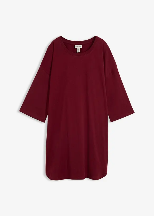 Oversized, lang topp i 100% &oslash;kologisk bomull, bonprix