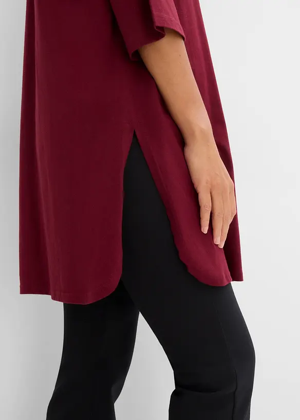 Oversized, lang topp i 100% &oslash;kologisk bomull, bonprix
