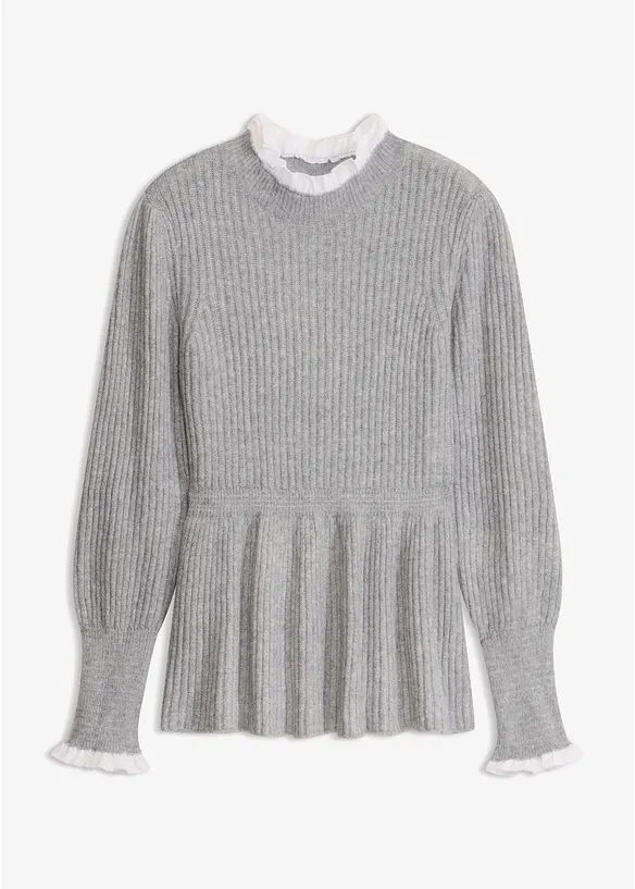 Genser med bluseinnfelling, bonprix