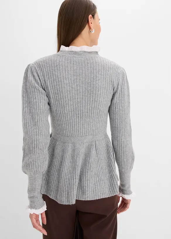 Genser med bluseinnfelling, bonprix