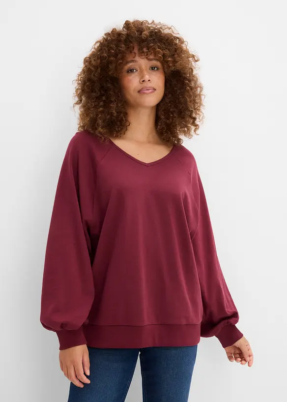 Oversized topp i 100% bomull, bonprix