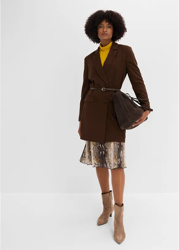 Lang blazer i Punto di Roma-materiale, bonprix
