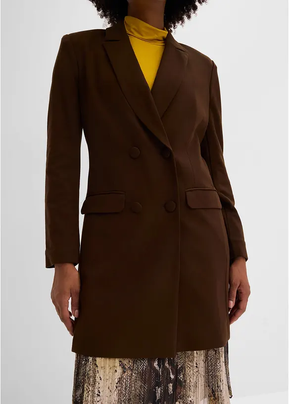 Lang blazer i Punto di Roma-materiale, bonprix