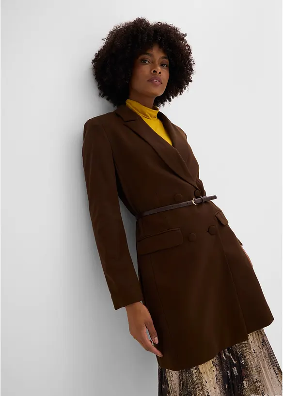 Lang blazer i Punto di Roma-materiale, bonprix