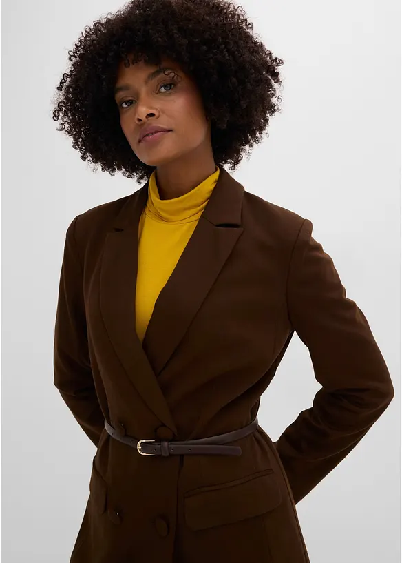 Lang blazer i Punto di Roma-materiale, bonprix