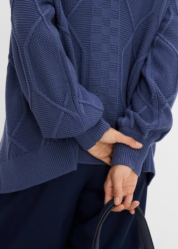 Kabelstrikket cardigan, bonprix