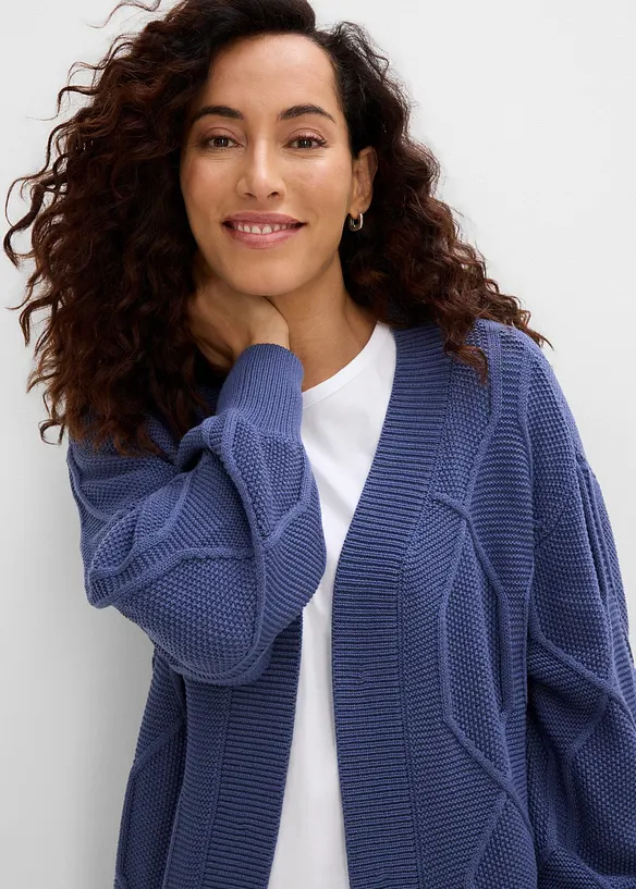 Kabelstrikket cardigan, bonprix