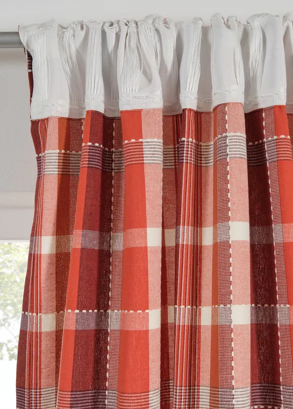 Gardin i vevd, &oslash;kologisk bomull (1-pack), bonprix