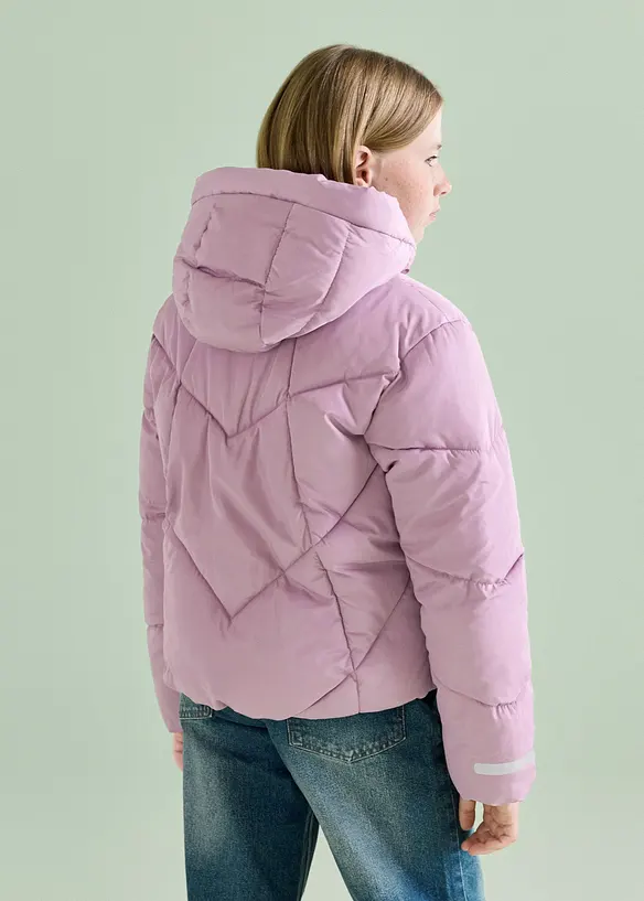 Varmt f&ocirc;ret boblejakke med hette, bonprix