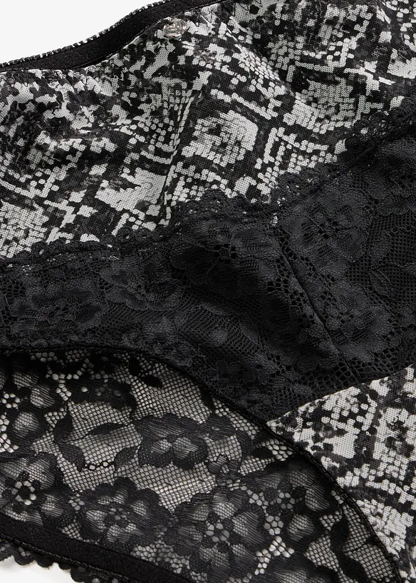 Maxipanty med m&oslash;nstret mesh, bonprix