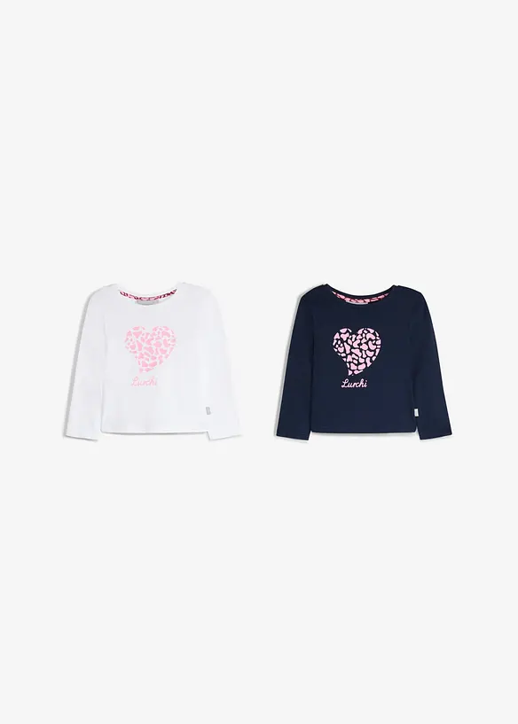 Langermet topp fra Lurchi av myk &oslash;kologisk bomull (2-pack), Lurchi