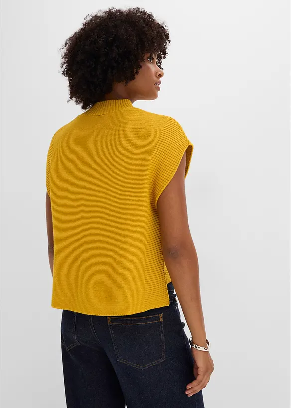 Strikket vest med viskose, bonprix