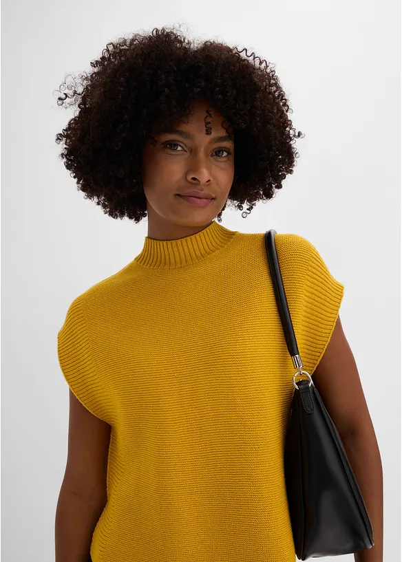 Strikket vest med viskose, bonprix
