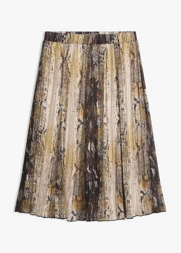 Krinklet chiffonskj&oslash;rt med glittergarn, bonprix