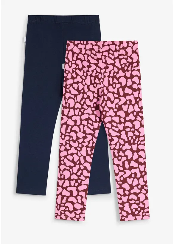 Leggings fra Lurchi av elastisk &oslash;kologisk bomullsmiks (2-pack), Lurchi