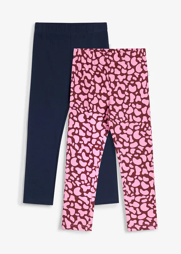 Leggings fra Lurchi av elastisk &oslash;kologisk bomullsmiks (2-pack), Lurchi