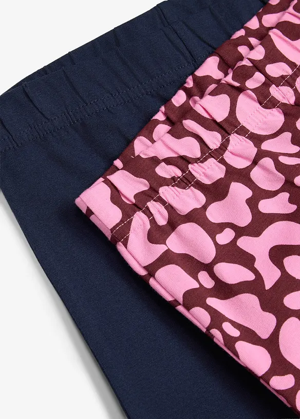 Leggings fra Lurchi av elastisk &oslash;kologisk bomullsmiks (2-pack), Lurchi