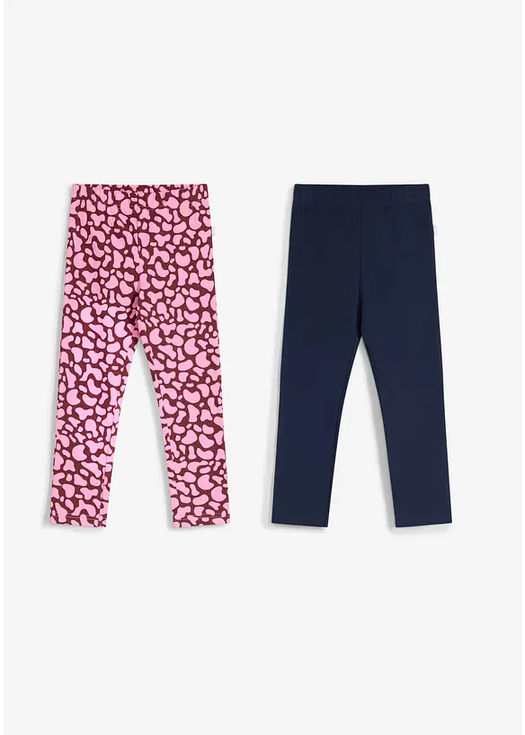 Leggings fra Lurchi av elastisk &oslash;kologisk bomullsmiks (2-pack), Lurchi