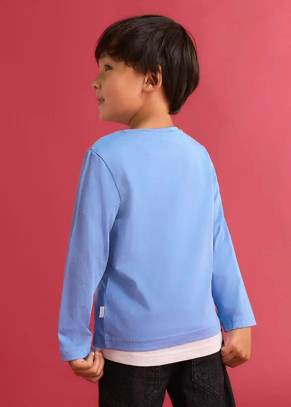 Lurchi langermet topp i myk, &oslash;kologisk bomull (2-pack), Lurchi