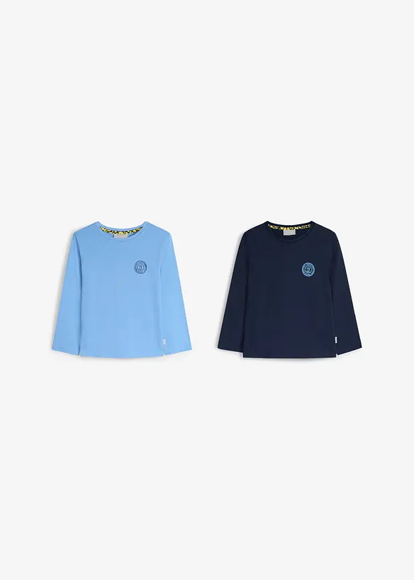 Lurchi langermet topp i myk, &oslash;kologisk bomull (2-pack), Lurchi
