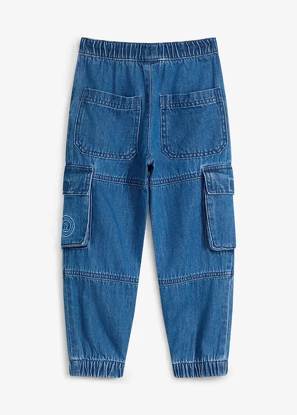 Cargo-slip on-jeans av myk bomull fra Lurchi, Lurchi