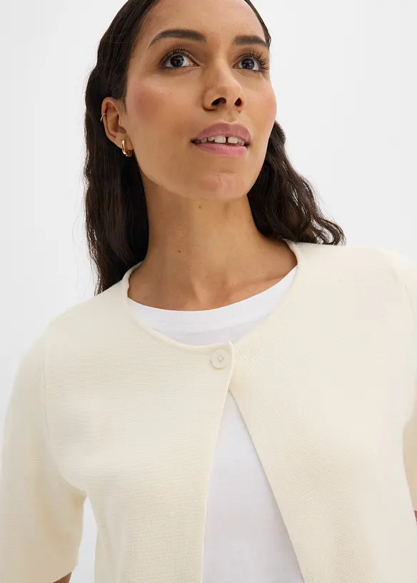 Cardigan i bomullsmiks, bonprix