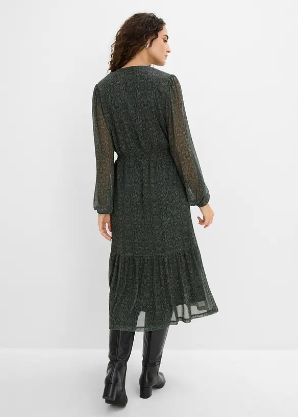 Jerseykjole i fin mesh, bonprix