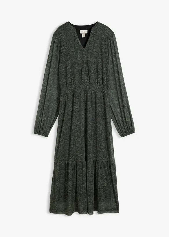 Jerseykjole i fin mesh, bonprix