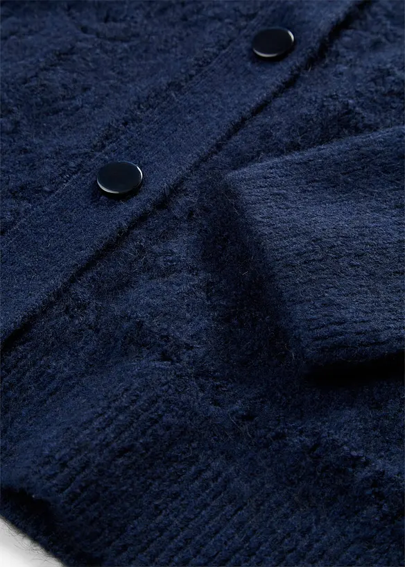 Cardigan med hullm&oslash;nster, bonprix